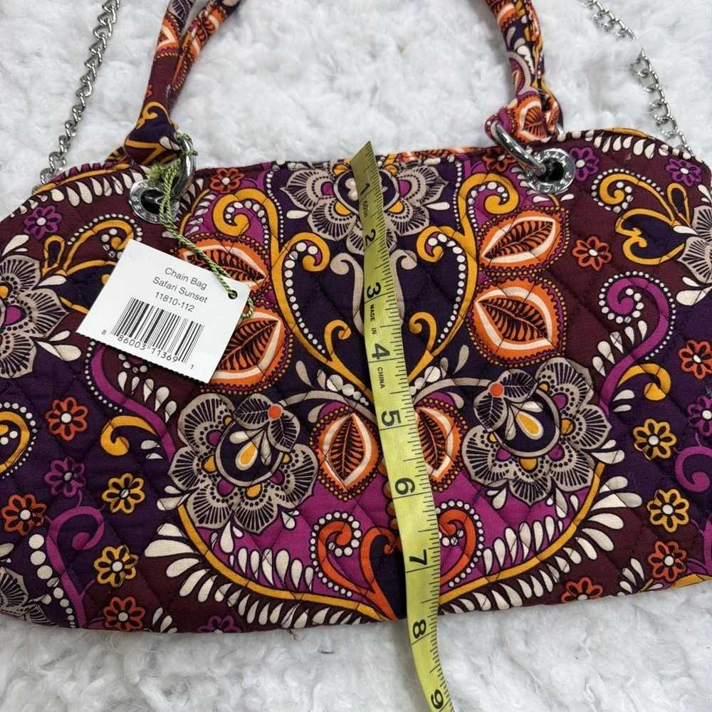 Vera Bradley Chain Hand Bag In Retired Safari Sunset Rare!! Quilted New W/ Tags!